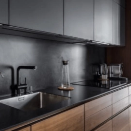 طراحی آشپزخانه مشکی مدرن
