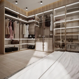 طراحی اتاق خواب با کلوزت